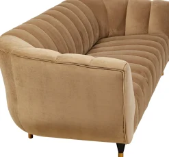 Sofy*KARE Design Sofa Spectra 245x71 Cm Brązowa Welurowa