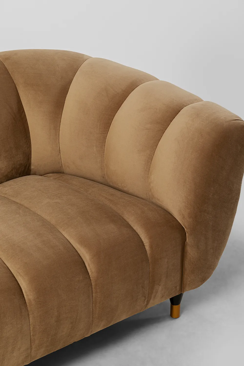 Sofy*KARE Design Sofa Spectra 245x71 Cm Brązowa Welurowa