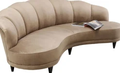 Sofy*KARE Design Sofa Welurowa 3-osobowa 233 Cm Beżowa