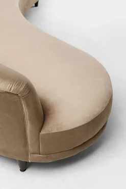 Sofy*KARE Design Sofa Welurowa 3-osobowa 233 Cm Beżowa