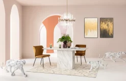 Stoły*KARE Design Stół Artistico Marble 160x90 Cm Biały