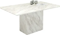 Stoły*KARE Design Stół Artistico Marble 160x90 Cm Biały