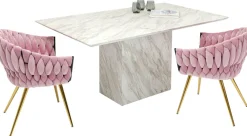 Stoły*KARE Design Stół Artistico Marble 160x90 Cm Biały