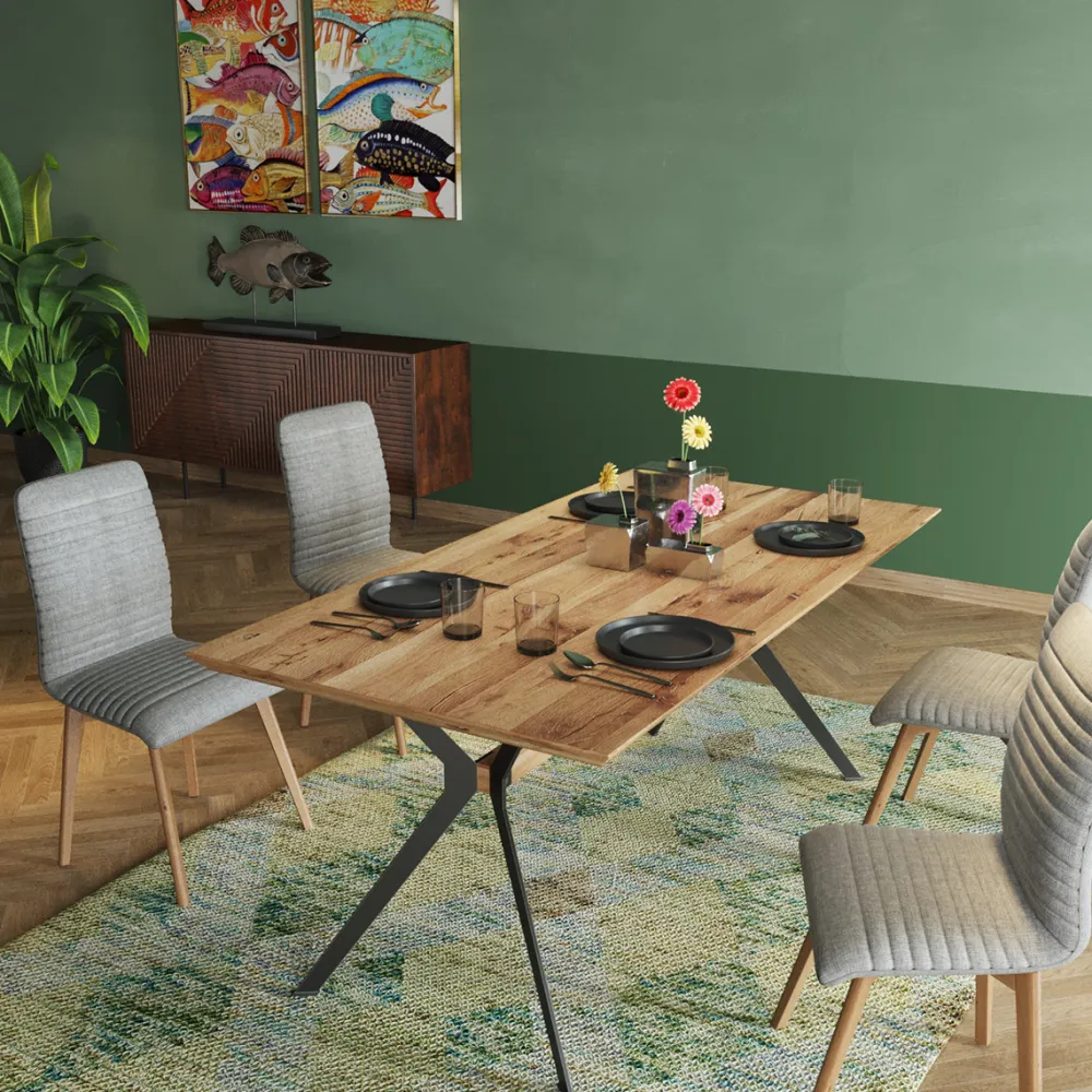 Stoły*KARE Design Stół Downtown 180x90 Cm Naturalny