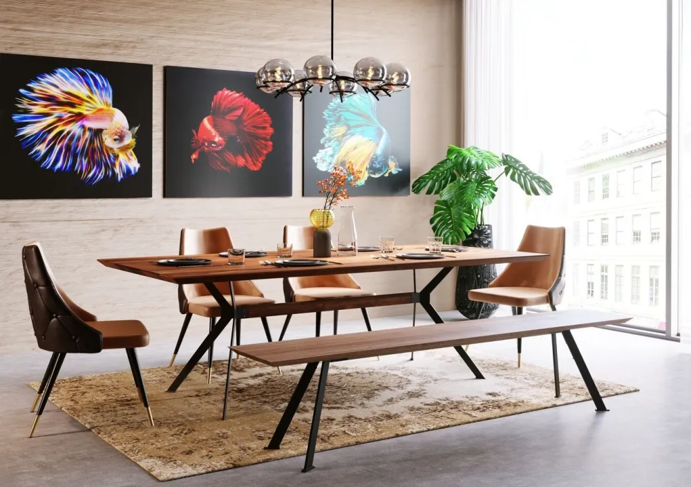 Stoły*KARE Design Stół Downtown 220x100 Cm Orzech
