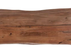 Stoły*KARE Design Stół Harmony Walnut 160x80 Cm Akacja Nogi Chromowe Matowe