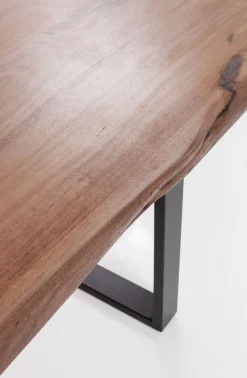 Stoły*KARE Design Stół Harmony Walnut 160x80 Cm Akacja Nogi Czarne