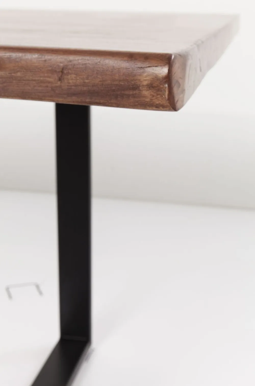 Stoły*KARE Design Stół Harmony Walnut 160x80 Cm Akacja Nogi Czarne