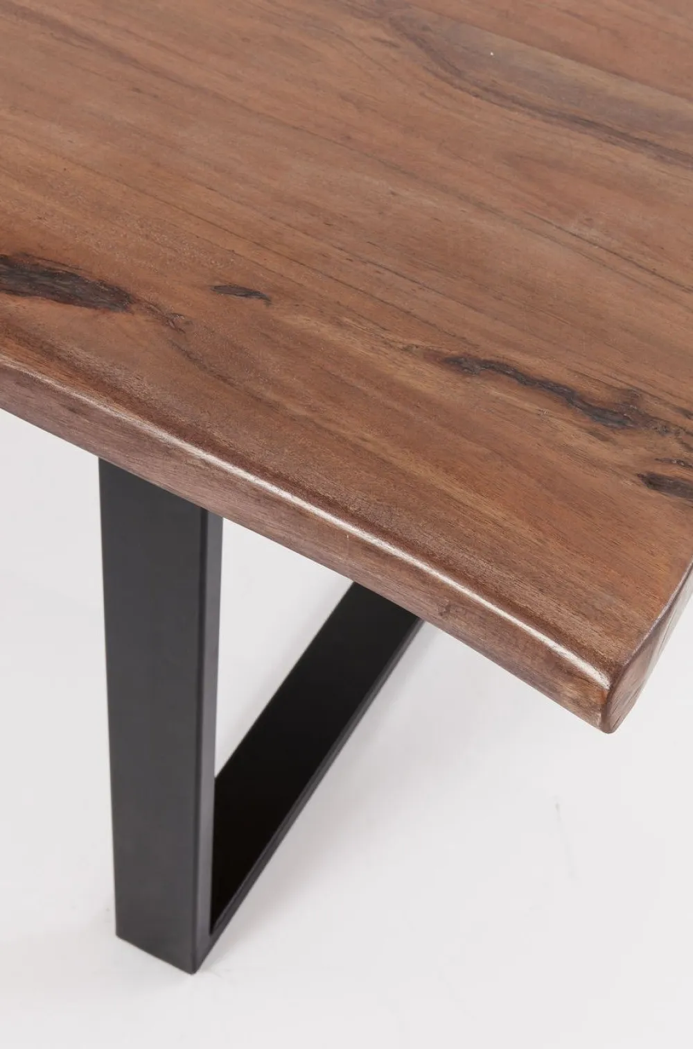 Stoły*KARE Design Stół Harmony Walnut 160x80 Cm Akacja Nogi Czarne