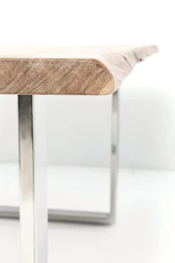 Stoły*KARE Design Stół Harmony 200x100 Cm Akacja Nogi Chromowe Matowe