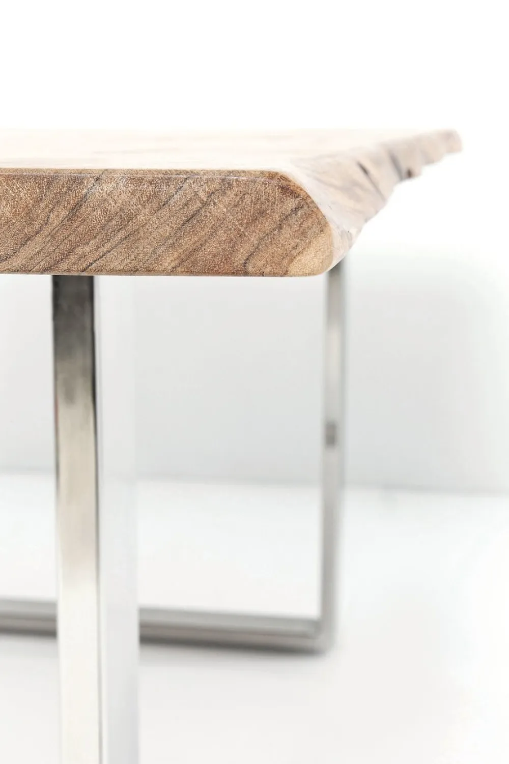 Stoły*KARE Design Stół Harmony 200x100 Cm Akacja Nogi Chromowe Matowe