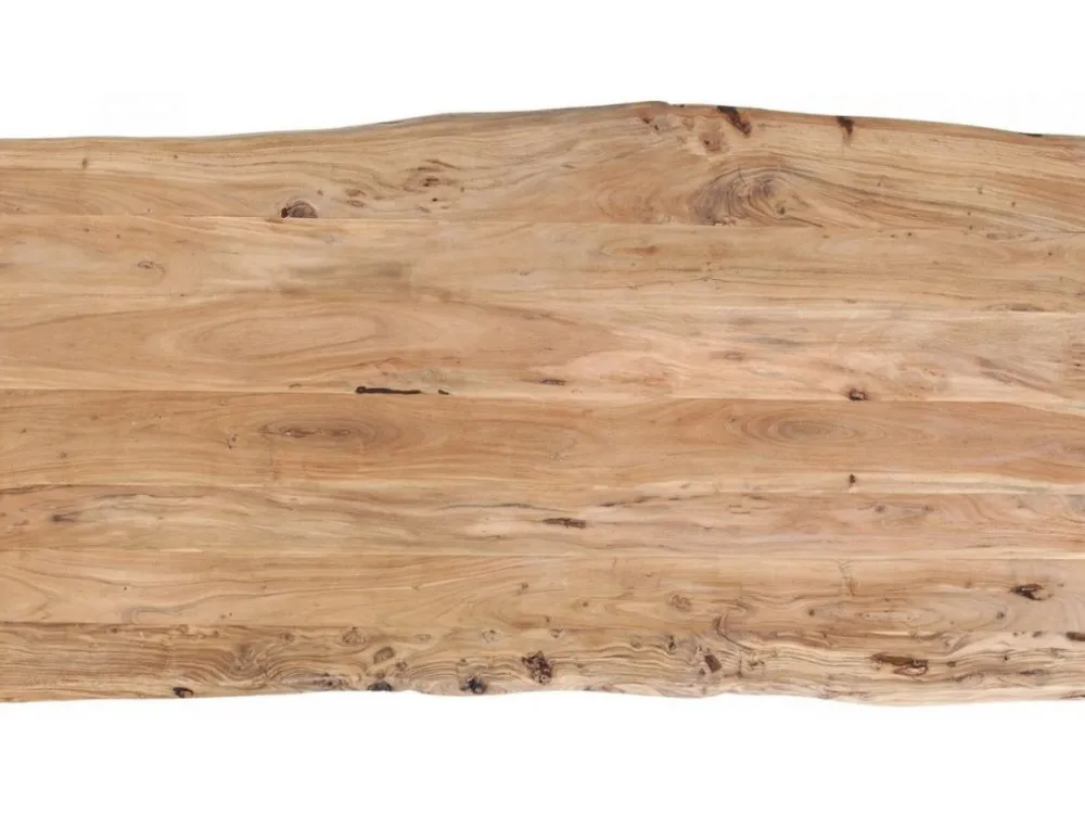 Stoły*KARE Design Stół Harmony 200x100 Cm Akacja Nogi Chromowe Matowe