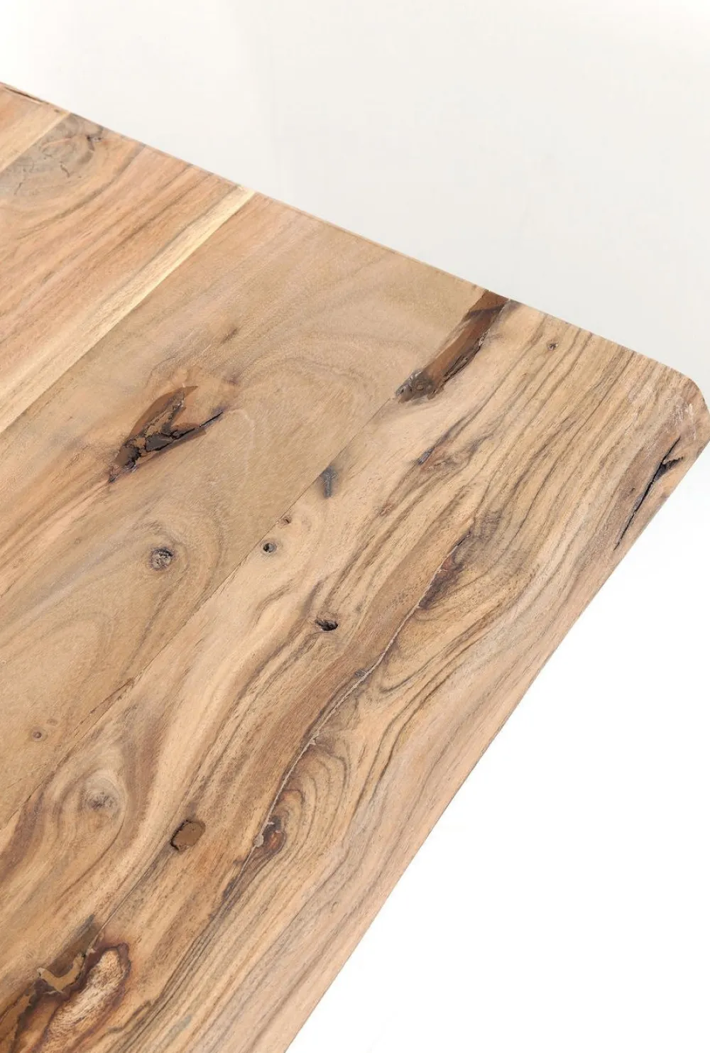 Stoły*KARE Design Stół Harmony 200x100 Cm Akacja Nogi Chromowe Matowe