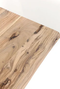 Stoły*KARE Design Stół Harmony 180x90 Cm Akacja Nogi Chromowe Matowe