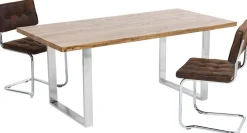 Stoły*KARE Design Stół Jackie 160x80 Cm Dąb - Nogi Chromowe