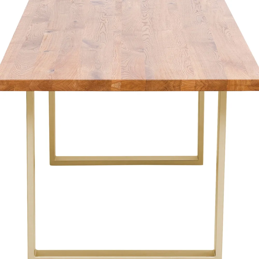 Stoły*KARE Design Stół Jackie 160x80 Cm Dąb - Nogi Złote
