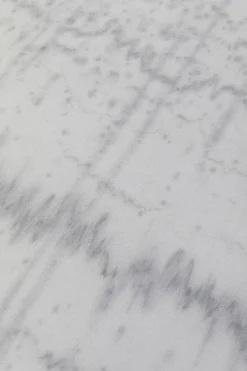 Stoły*KARE Design Stół Ogrodowy Czarno-biały Blat Kwadratowy Marmurowy 70x70 Cm