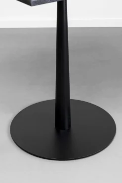 Stoły*KARE Design Stół Ogrodowy Czarny Blat Kwadratowy Granitowy 70x70 Cm