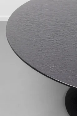 Stoły*KARE Design Stół Ogrodowy Czarny Ze Szklanym Blatem Ø150 Cm