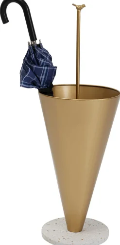 Parasole I Stojaki Na Parasole*KARE Design Stojak Na Parasole Złoty Stalowy Podstawa Z Kamienia Ø30x85 Cm