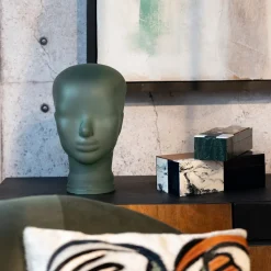 Figurki Dekoracyjne*KARE Design Stojak Na Słuchawki Mount 21x29 Cm Zielony