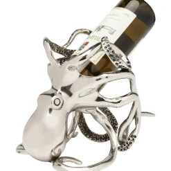 Stojaki Na Wino*KARE Design Stojak Na Wino Octopus 17x24 Cm Srebrny