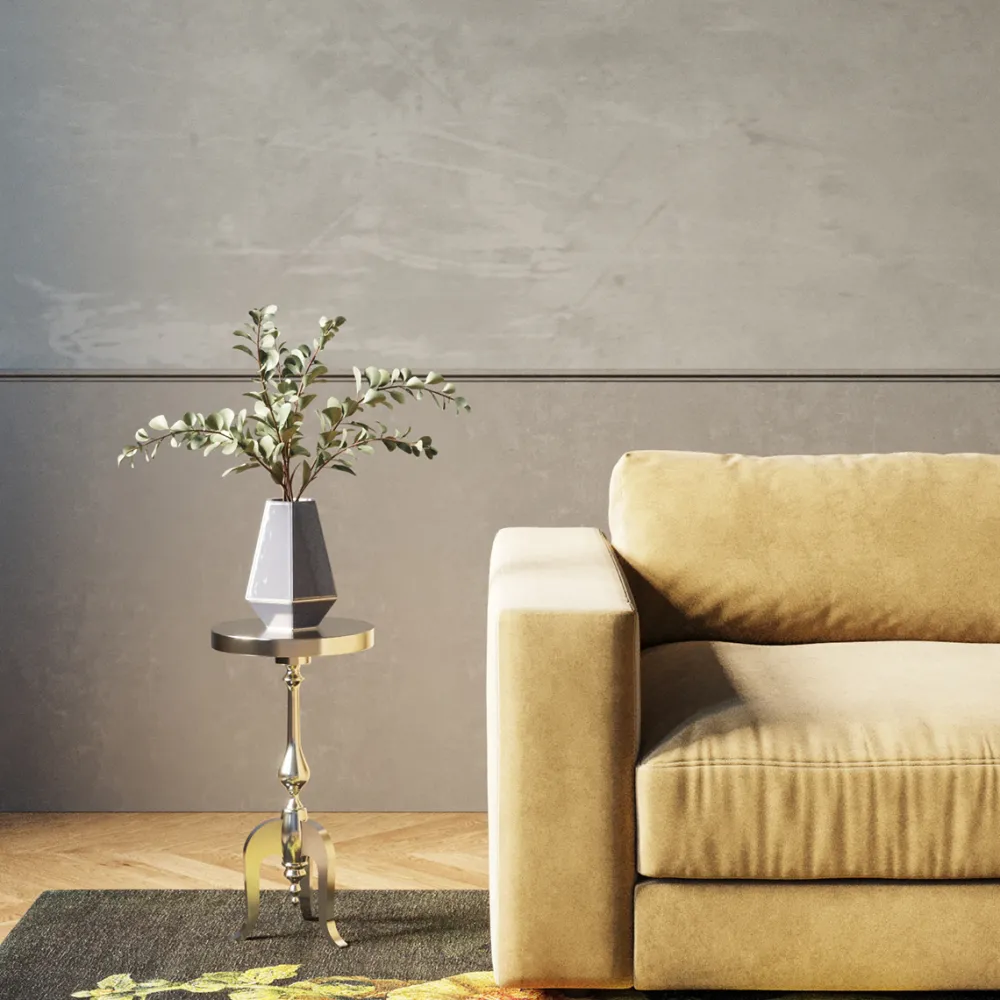 Stoliki Kawowe*KARE Design Stolik Barocco ∅27 Cm Srebrny