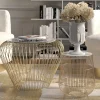 Stoliki Kawowe*KARE Design Stolik Beam White Marble Ø32 Cm Biały