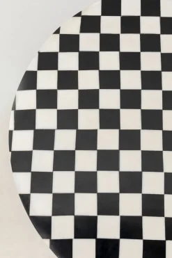 Stoliki Kawowe*KARE Design Stolik Domero Chess Ø25xH50 Cm Czarno-biały