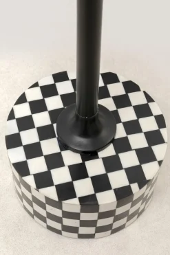 Stoliki Kawowe*KARE Design Stolik Domero Chess Ø25xH50 Cm Czarno-biały