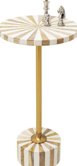 Stoliki Kawowe*KARE Design Stolik Domero Cirque Ø25xH50 Cm Biało-złoty