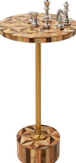 Stoliki Kawowe*KARE Design Stolik Domero Geo Ø25xH50 Cm Brązowo-naturalny