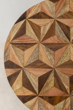 Stoliki Kawowe*KARE Design Stolik Domero Geo Ø25xH50 Cm Brązowo-naturalny