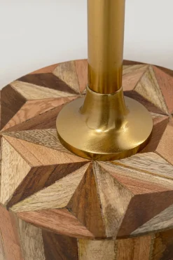 Stoliki Kawowe*KARE Design Stolik Domero Geo Ø25xH50 Cm Brązowo-naturalny