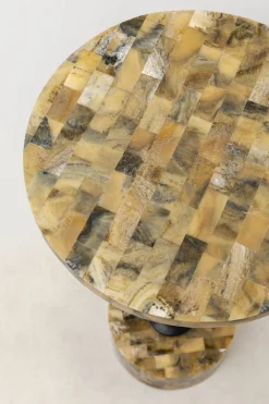 Stoliki Kawowe*KARE Design Stolik Domero Mosaic Ø25xH50 Cm Szary