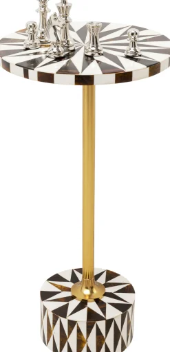 Stoliki Kawowe*KARE Design Stolik Domero Star Ø25xH50 Cm Brązowo-biały