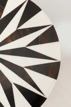Stoliki Kawowe*KARE Design Stolik Domero Star Ø25xH50 Cm Brązowo-biały