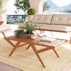 Stoliki Kawowe*KARE Design Stolik Do Ogrodu Z Drewna Akacjowego Olejowany 120x60 Cm