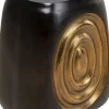 Stoliki Kawowe*KARE Design Stolik Drum 41x31 Cm Aluminium Czarno-złoty