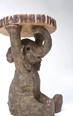 Stoliki Kawowe*KARE Design Stolik Elephant ∅36 Cm Brązowy