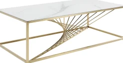 Stoliki Kawowe*KARE Design Stolik Kawowy Art Marble 140x70 Cm Blat Szklany