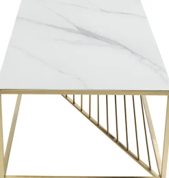Stoliki Kawowe*KARE Design Stolik Kawowy Art Marble 140x70 Cm Blat Szklany