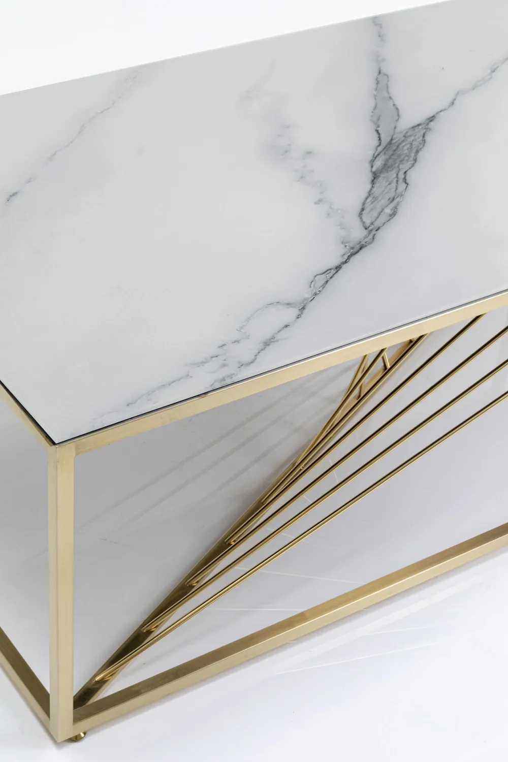 Stoliki Kawowe*KARE Design Stolik Kawowy Art Marble 140x70 Cm Blat Szklany