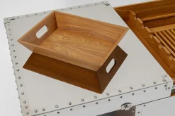 Stoliki Kawowe*KARE Design Stolik Kawowy Barek Rozkładany Srebrny Na Kółkach Stal Nierdzewna 120x75 Cm