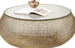 Stoliki Kawowe*KARE Design Stolik Kawowy Cesta Ø105 Cm Złoty