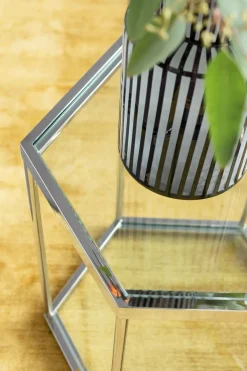 Stoliki Kawowe*KARE Design Stolik Kawowy Comb 55x48 Cm Srebrny
