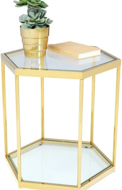 Stoliki Kawowe*KARE Design Stolik Kawowy Comb 55x55 Cm Złoty