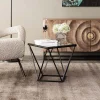 Stoliki Kawowe*KARE Design Stolik Kawowy Cristallo 50x50 Cm Czarny - Blat Szklany
