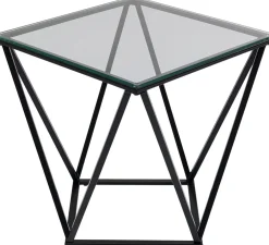 Stoliki Kawowe*KARE Design Stolik Kawowy Cristallo 50x50 Cm Czarny - Blat Szklany