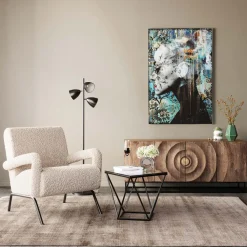 Stoliki Kawowe*KARE Design Stolik Kawowy Cristallo 50x50 Cm Czarny - Blat Szklany